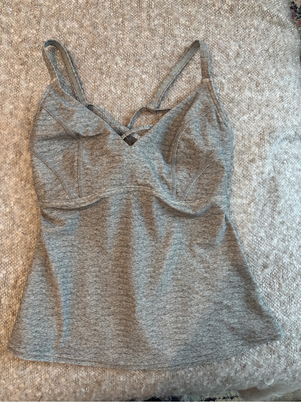 PrAna Heather Gray Carina Tankini Top. Size S